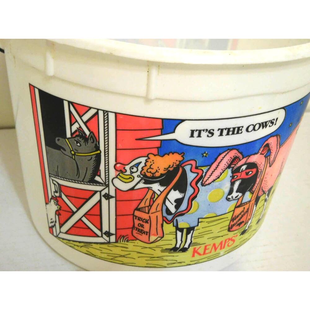 Vintage Kemps It's The Cows Halloween Ice Cream Pail Bucket Collector Series - Picture 8 of 10